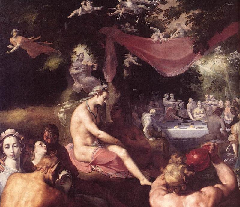 CORNELIS VAN HAARLEM The Wedding of Peleus and Thetis (detail) dfg